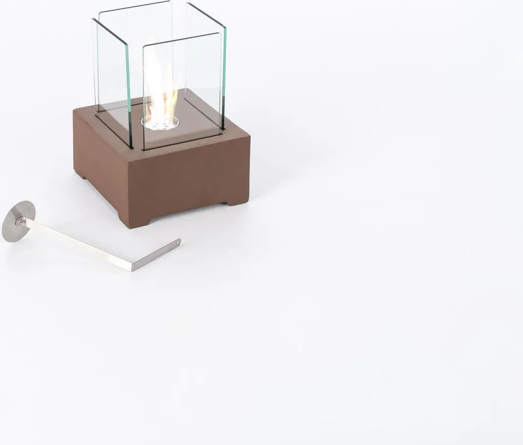 Bougie Bioéthanol Alphaville Design en Magnésie Brune Incassable