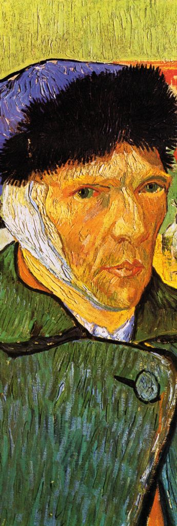 Vincent Van Gogh Kunstdruck Bild - Selbstbildnis Mit Verbundenem Ohr, 1889 (158 x 53 cm)