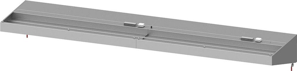 Wandhaube "Basic Line", Schrägform 4200 mm x 1200 mm mit Flammschutzfilter Typ B