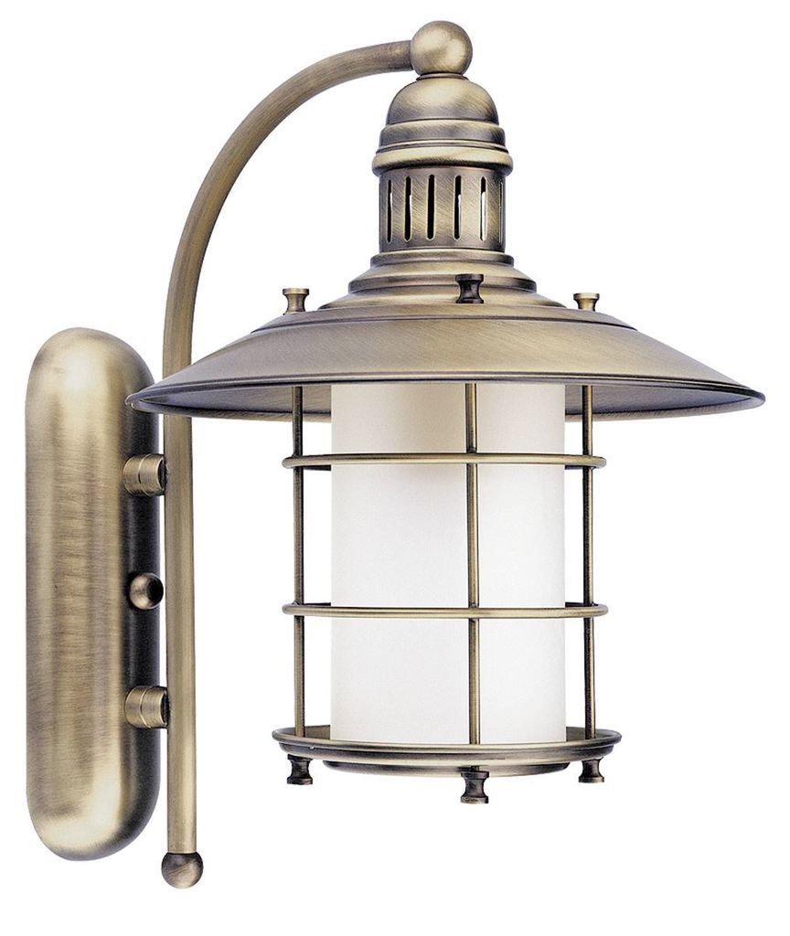 Wandleuchte Orientalisch in Messing Satiniertes Glas Wandlampe Wohnzimmer Flur