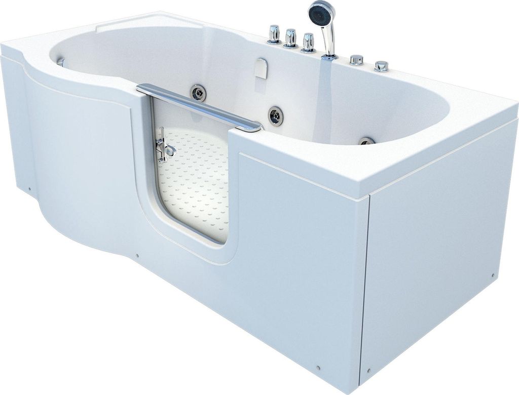 Seniorenwanne mit Tür Whirlpool S12-TH-WP-R Badewanne 85x170cm