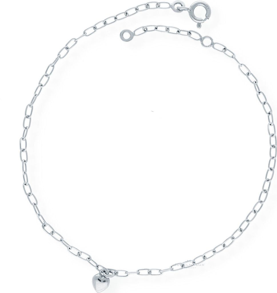 JuwelmaLux Herz Fußkette 925 Silber JL39-04-0183 24 cm