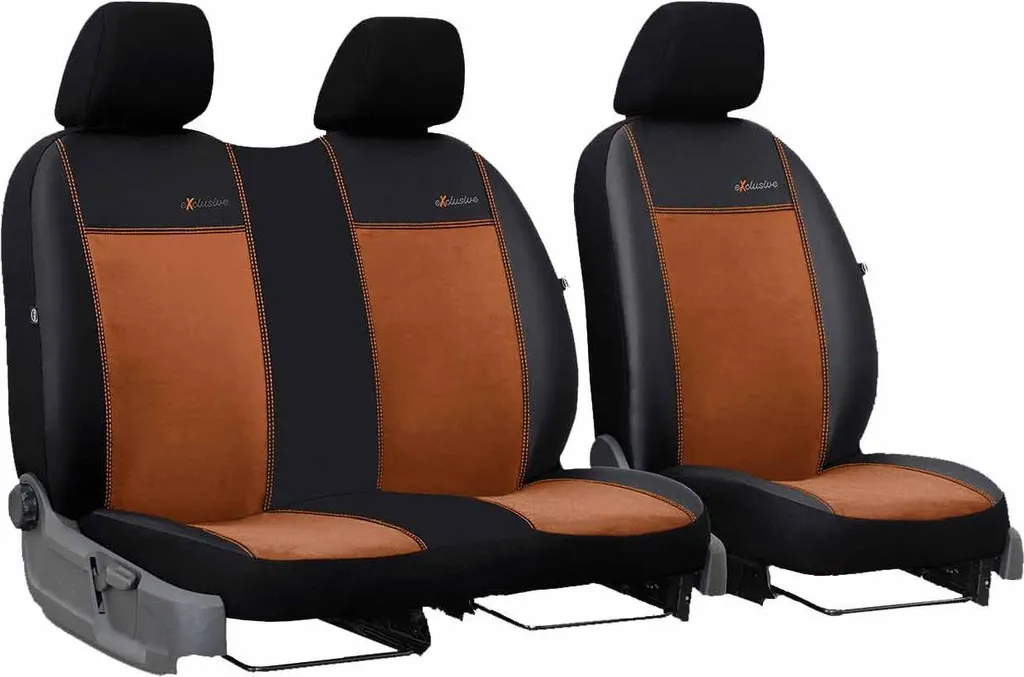 2 Pezzi Coperture Cintura Di Sicurezza Auto | Cuscinetti Per Collo In Ecopelle - Nero/Arancione