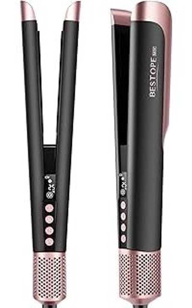 Air Haarglätter Föhn 2 In 1 - Nass-zu-Trocken Glätteisen, Keine Hitzeschäden, Keine Heißen Platten, 110.000 U/min Air Straight Hair Straighten...