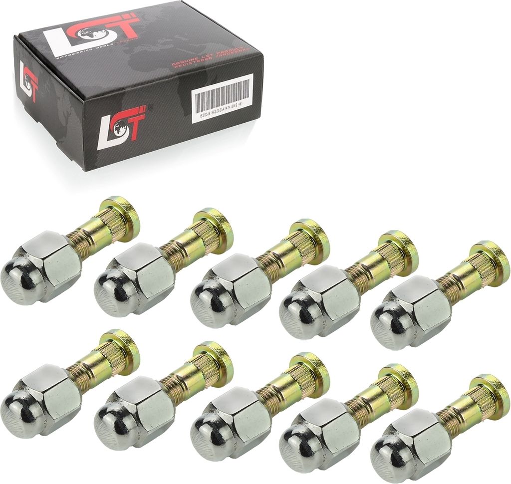 10x RADSCHRAUBE RÄNDELBOLZEN MIT RADMUTTER - M12x1,5 x 46mm Produktbild 