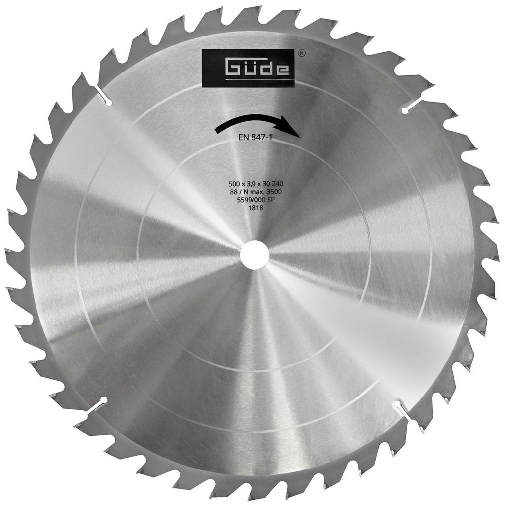 GÜDE Brennholzsägeblatt HM 500x30 mm - 40 Zähne - Produktbild 