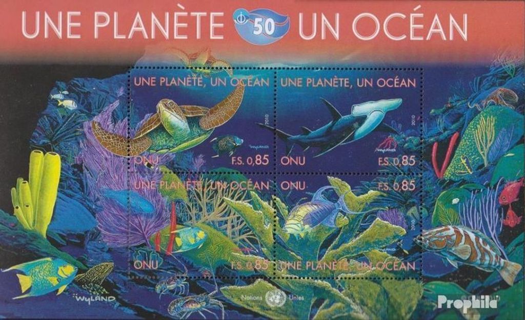 Briefmarken UNO - Genf 2010 Mi Block27 (kompl.Ausg.) postfrisch Ozean