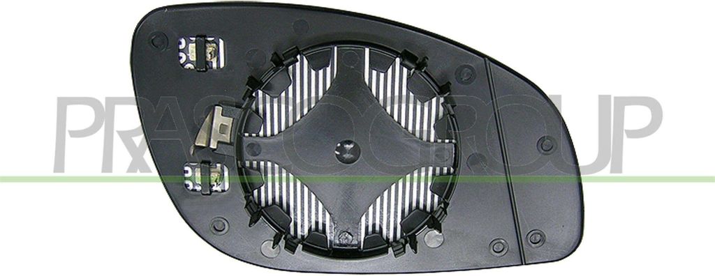 PRASCO Spiegelglas Außenspiegel Links für OPEL Vectra C Caravan (Z02) Beheizbar Asphärisch OP0567514