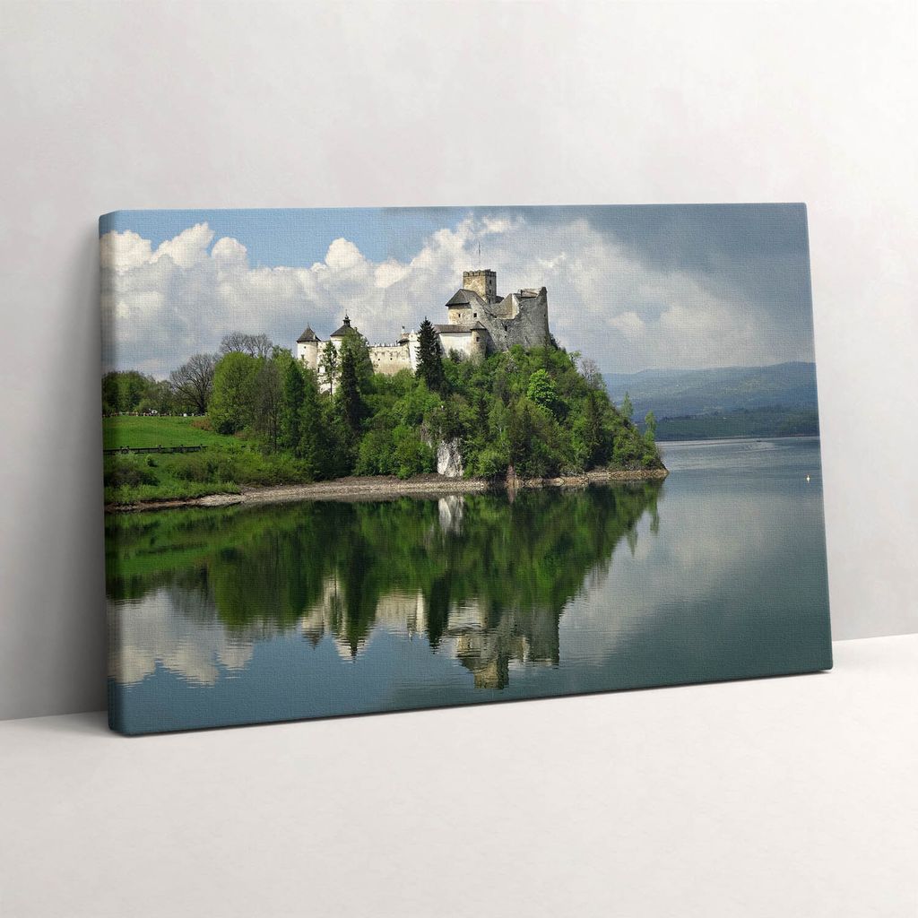 Schloss in Niedzica – Leinwandbild Wandbild – 60x40 cm – Leinwandbilder – Wandbilder – Schlafzimmer – Flur