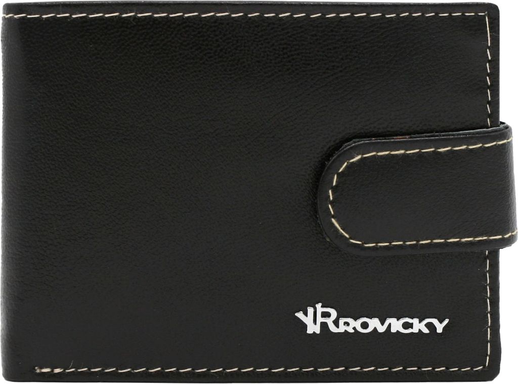 Rovicky Portemonnaie aus Leder für Männer Meetia schwarz One size