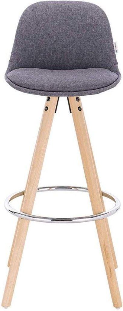 Graue Barhocker mit Rückenlehne 75cm Linnen Stuhl