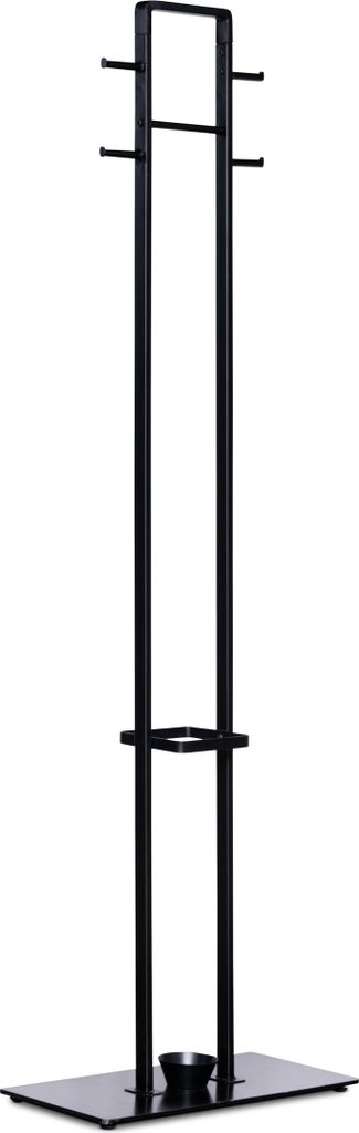 Garderobenständer >Kleiderständer Amber< in schwarz - 56x180x28 (BxHxT)