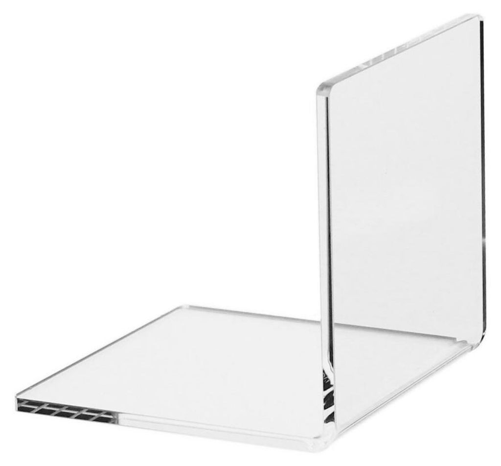 Buchstütze Acrylglas 100x100x100mm / Buchaufsteller / Regal Produktbild 