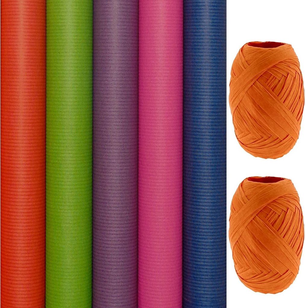 Papier cadeau Benza - Papier kraft coloré - 200 x 70 cm - 5 Image du produit 