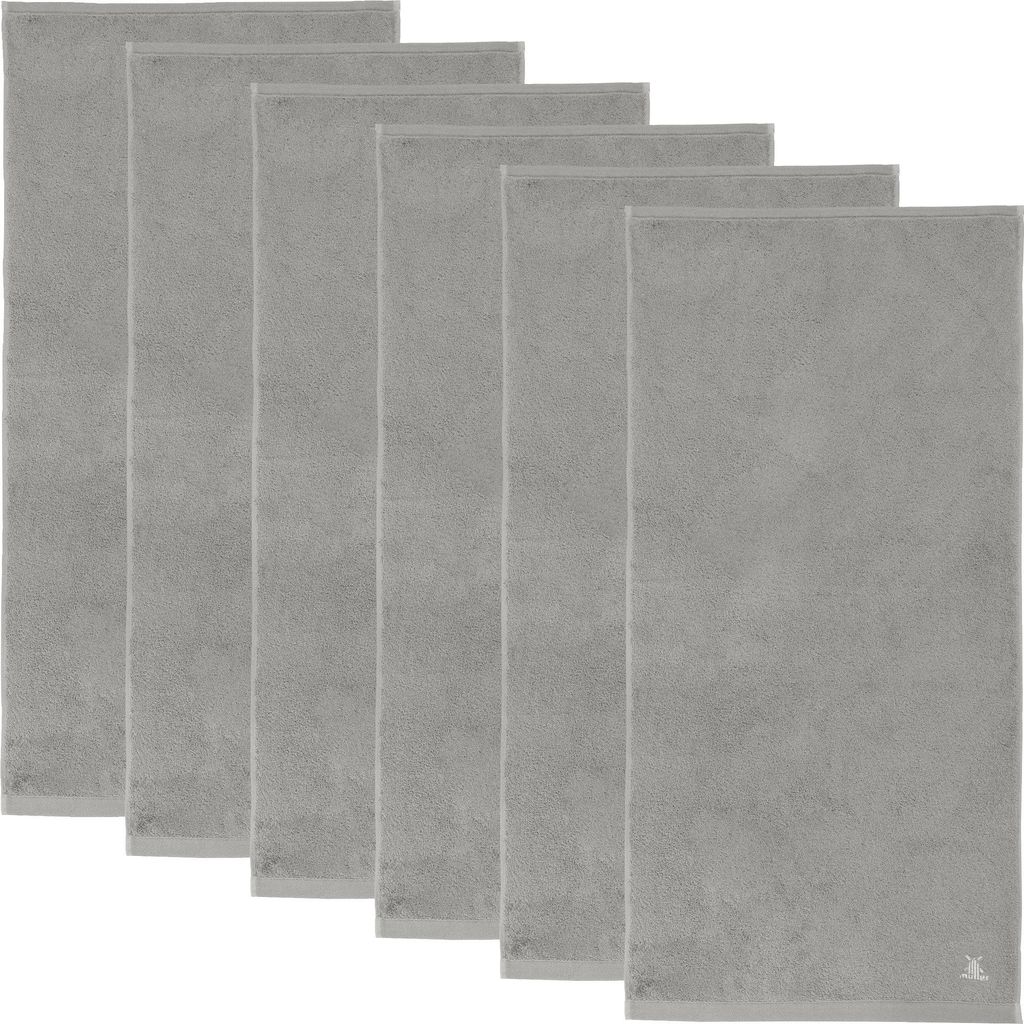 Erwin Müller Handtuch Heidenheim" 6er-Pack silber 50x100 cm"