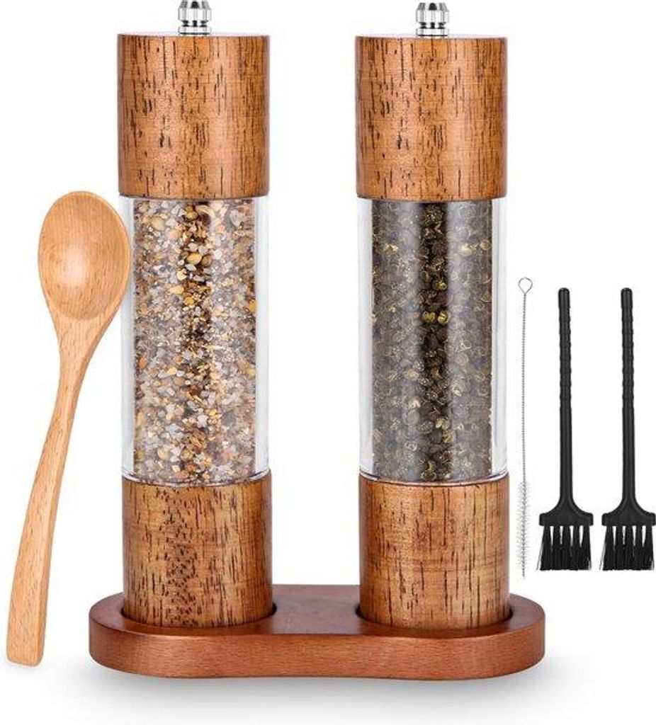 Keramische Mühle Holz 21,5 cm Salz Pfeffer