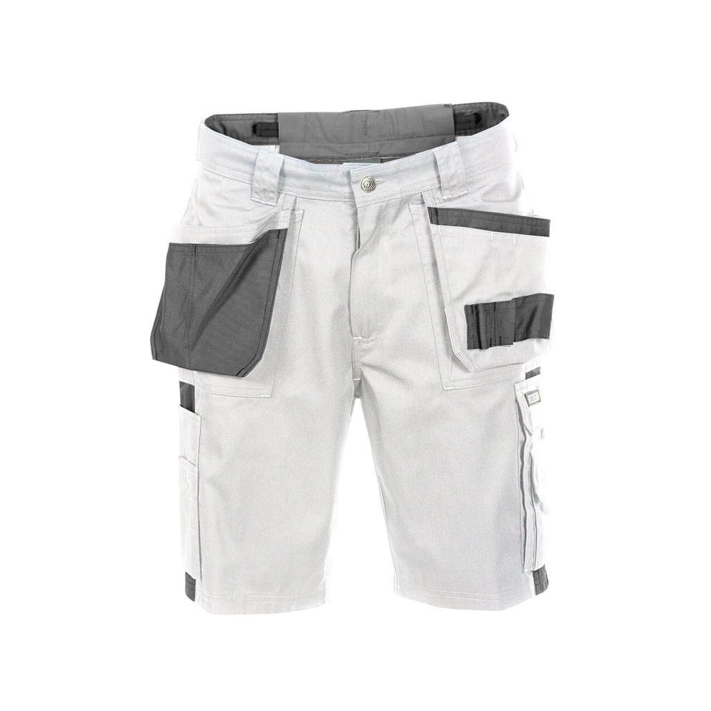 DASSY Monza Zweifarbige Arbeitsshorts mit Holstertaschen WEIß/ZEMENTGRAU Gr.56 Länge: STANDARD
