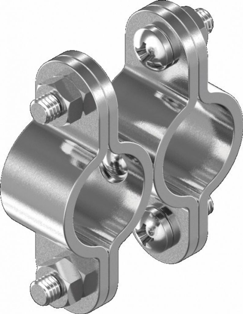 Rohrschelle Rohrhalterung 20mm 2x Edelstahl U-Schellen Schlauchschelle 