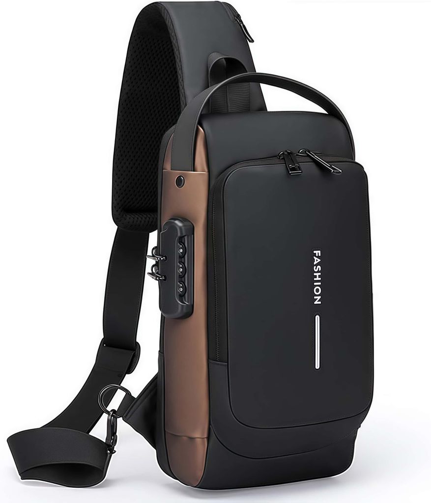 Umhängetasche, Schultertasche, Sling Bag mit USB-Anschluss, Produktbild 