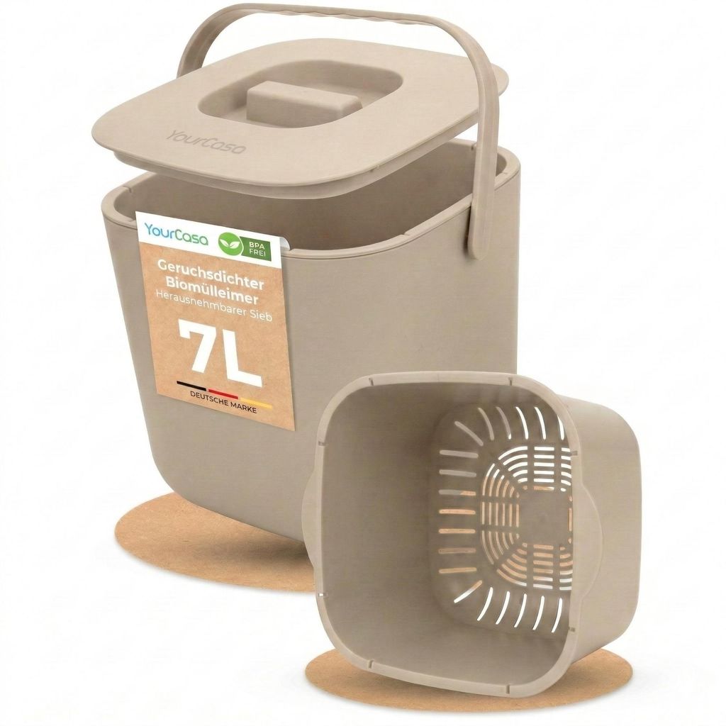 YourCasa® Komposteimer - 7L - für alltäglichen Biomüll in Produktbild 