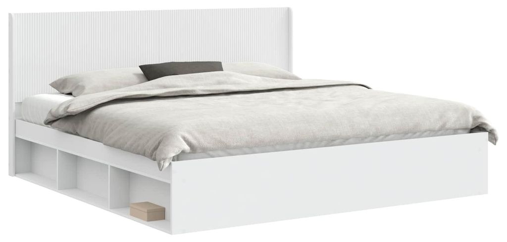 vidaXL Bettgestell mit Stauraum und Kopfteil 3 pcs Holzwerkstoff