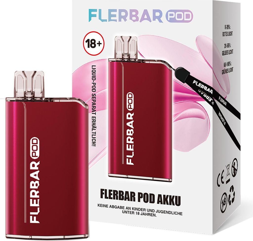 Flerbar Pod Akku rot Zdjęcie produktu 