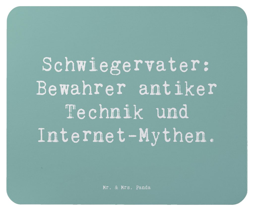 Mr. & Mrs. Panda Mouse Pad Spruch Schwiegervater Geschichten - Meeresbrise - Geschenk, besondere Momente, Technik, Mousepad, Antiquität, Jubiläen...