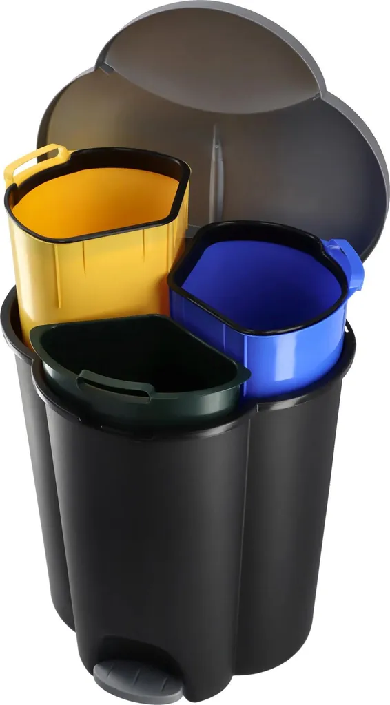 Poubelle tri sélectif 40L 3 bacs : dites adieu au désordre des déchets !
