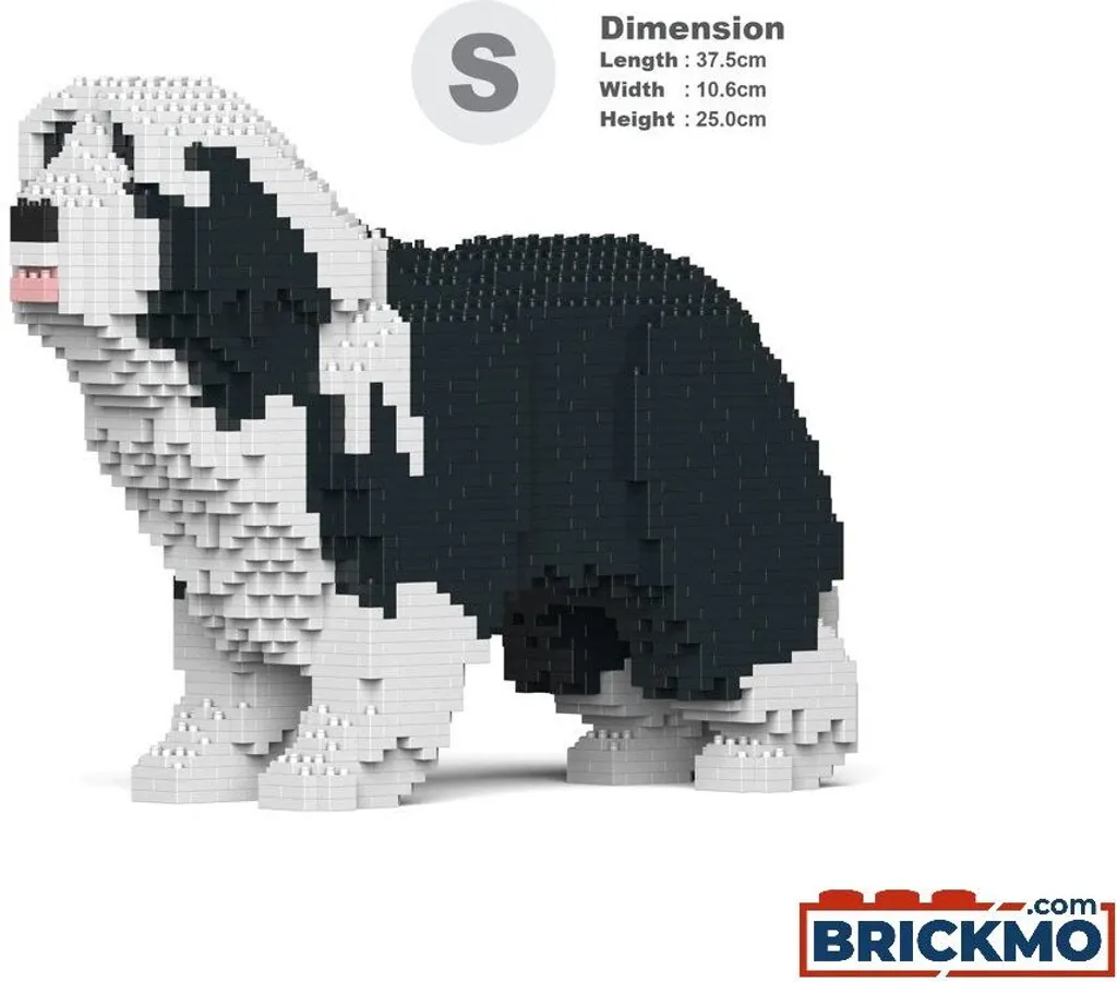 Puzzle 3D Chien Bearded Collie JEKCA : Sculpture en Briques à Monter