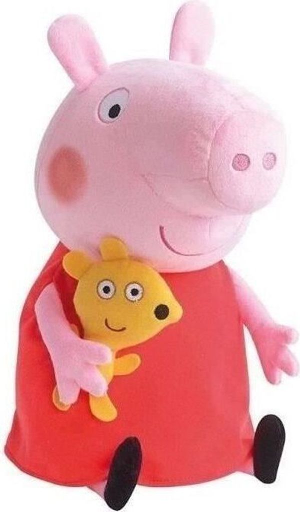 Peppa Pig Plüschtier, 37cm, Rosa, Rot und Gelb, Jemini, Polyester, Ab 1 Jahr