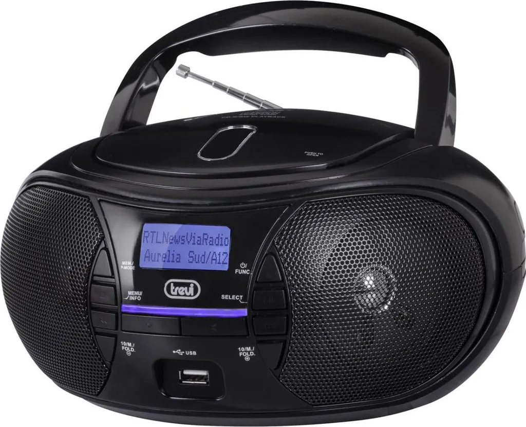 Stereo Portatile Trevi CMP 581 DAB+ Radio CD USB per Casa e Hobby