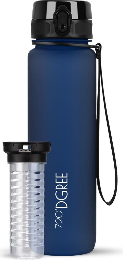 uberBottle softTouch Trinkflasche mit Fruchtbehälter 1000ml Produktbild 