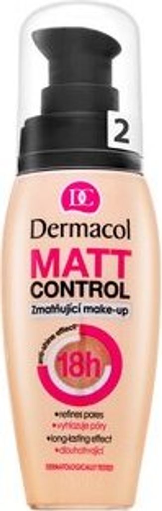 Dermacol Matt Control Make-up N. 02 Flüssiges Make Up mit mattierender Wirkung 30 ml