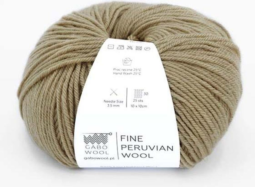 Gabo Wool Highland Wolle: 100% Weich, Langlebig - Braun/Beige, 50g/150m