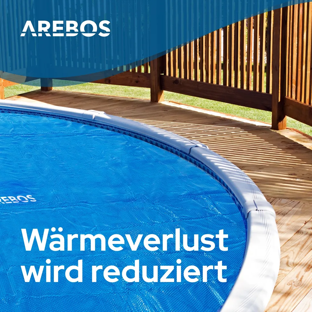 Acquista Copertura Solare Arebos Ø 4,57m | Telo Termico Piscina Blu