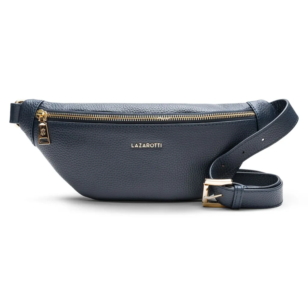 Lazarotti Bologna Pelle Blu Scuro | Marsupio Business ed Elegante