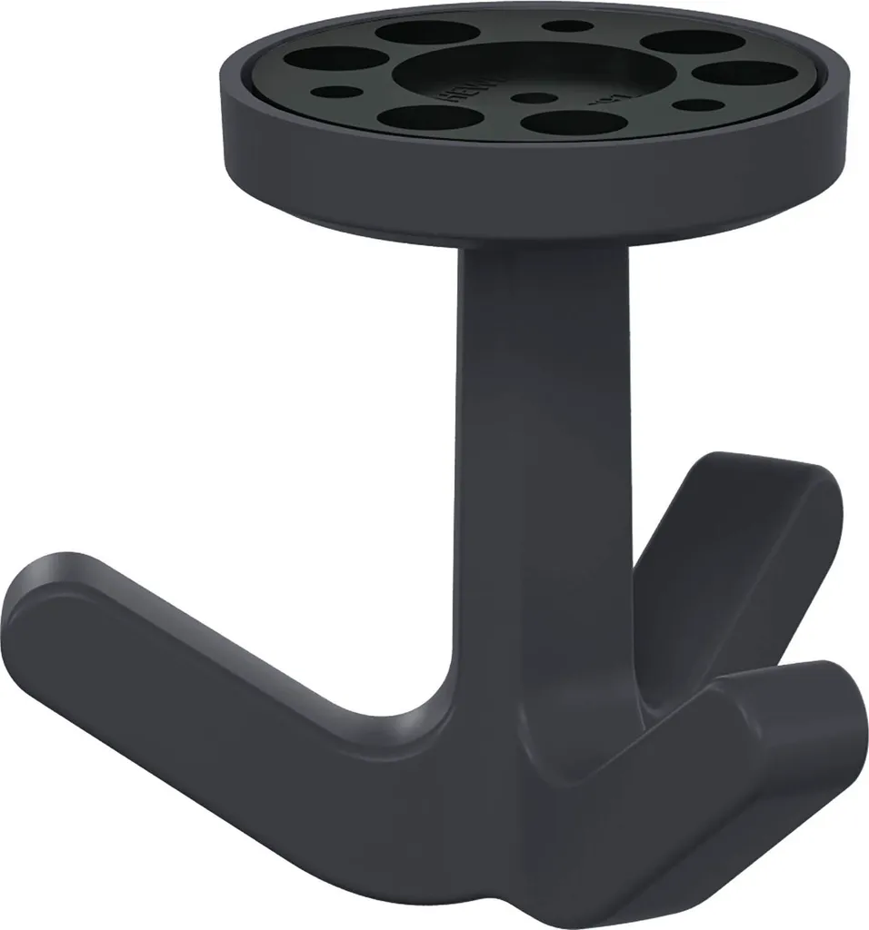 Gancio triplo Ser.477 opaco, elastico 92 grigio H.69mm D.51mm HEWI