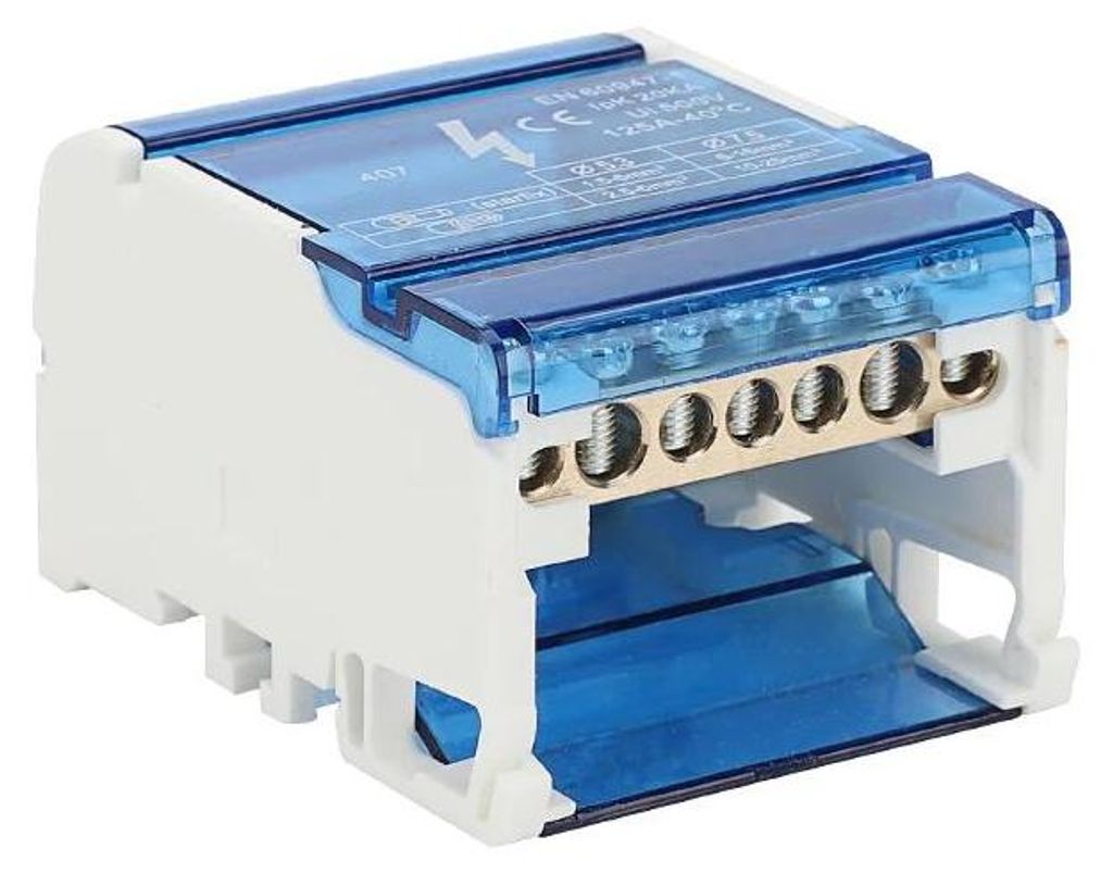 207 211 407 Modular Rail Terminal Block Screw Connection Power Distribution Block Box Universal Wire Junction Box 1pc(207)