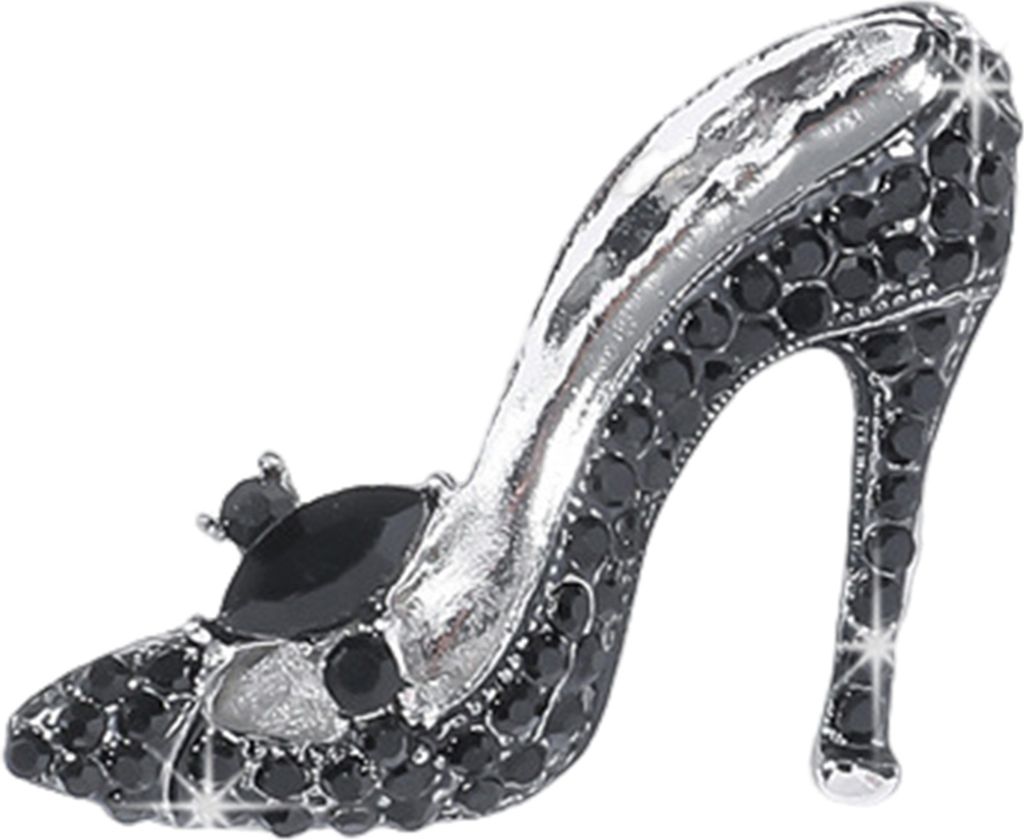 Brosche Pin Glänzende Strasssteine Eingelegte High Heel Form Pin Kragen Mantel Abzeichen Kleider Party Abendkleidung