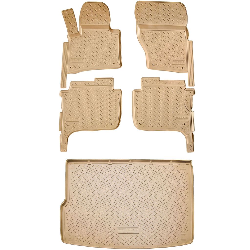 Fußmatten & Kofferraumwanne Set passend für VW Touareg II, 7P | 2010-2018 | 4-Zonen Klimaautomatik