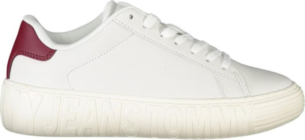 Tommy Hilfiger Weiße Leder -Turnschuhe für Frauen – EU38/US8