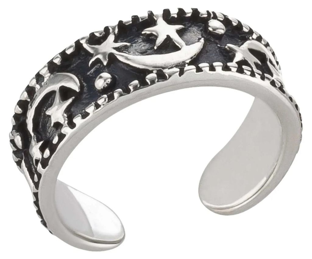 Zehenring Zehring Mond Kosmos 925 Silber Produktbild 