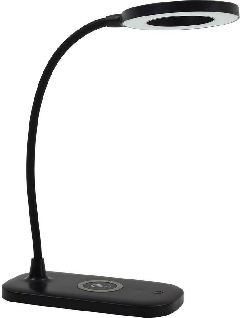Lindby LED-Tischlampe Siona schwarz CCT dimmbar Ladestation