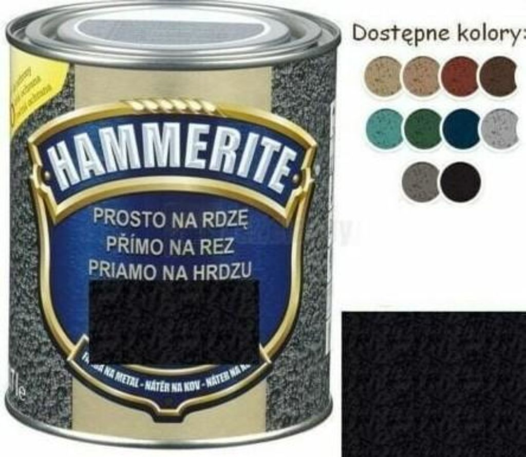 Hammerite Hammerschlag Metall-Schutzlack Rostschutz Schwarz 2,5L