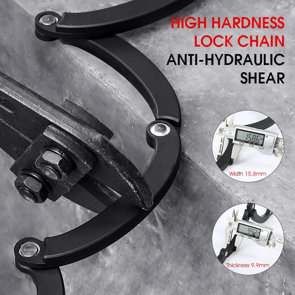 Cadenas vélo pliable portable en acier robuste avec code de sécurité - 2