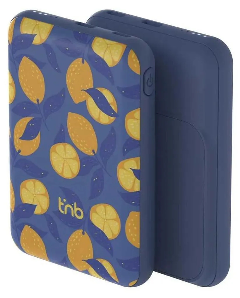 Batterie Externe T'nB PBUMAG5LEM 5000 mAh MagSafe Bleu et Jaune 20W