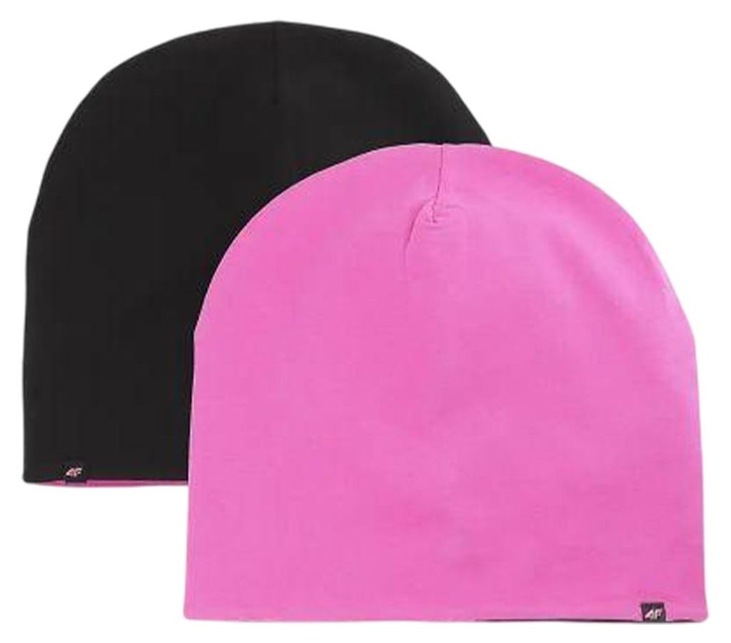 4F - Mütze Zweiseitig für Kinder PP4681 (Einheitsgröße) (Schwarz/Pink)