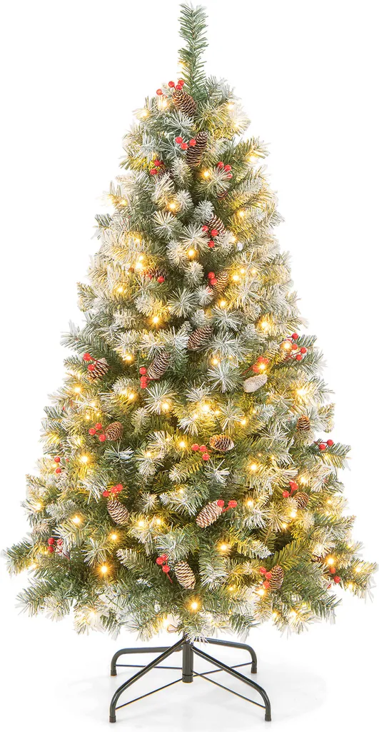 Arbre de Noël Artificiel Lumineux 150 cm Style Nordique avec 8 Modes