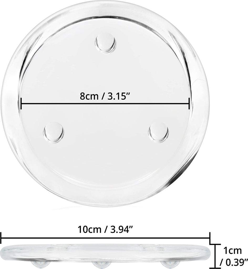 Belle Vous Klare Kerzenteller Glas (12er Pack) - Produktbild 2
