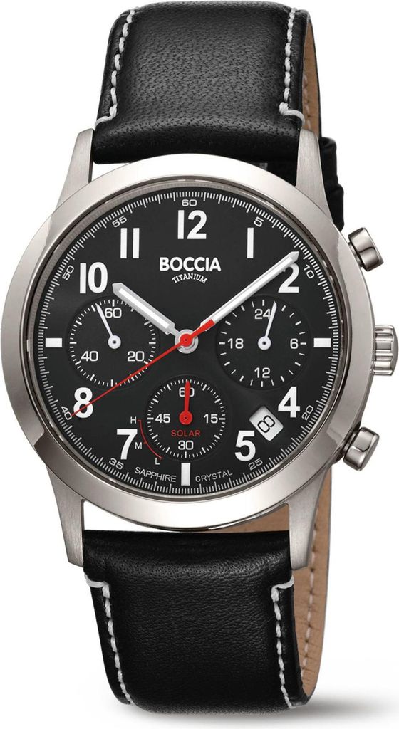 Boccia Herren Armbanduhr Solar 3735-01 Chronograph Titan Produktbild 